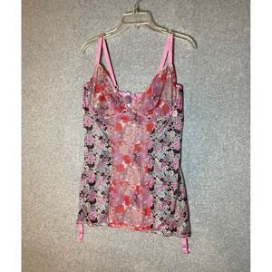 Savage x Fenty Penthhouse Sweet Lace Slip‎ Lingerie by Rhianna Sz 16 Pink Floral